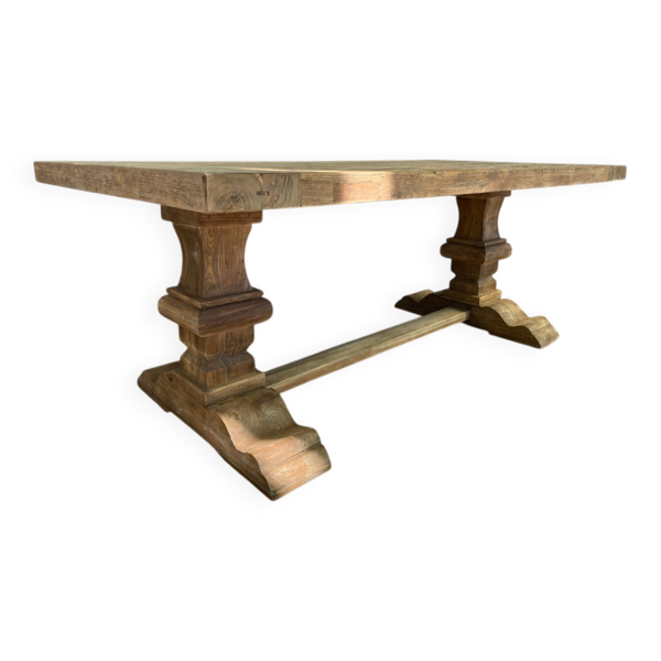 Table monastère en bois ancien - Spirito 220 par 100 cm