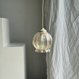 Suspension vintage en verre soufflé