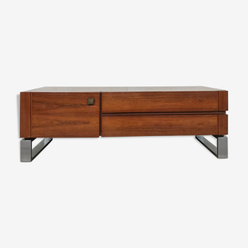 Enfilade in rosewood from Rio, design of the 1960s 1970s