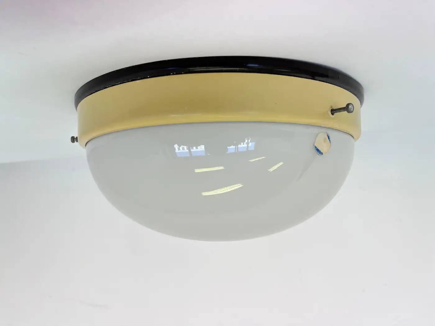 Pair of bakelite Bauhaus ceiling light or flush mounts, 1940s