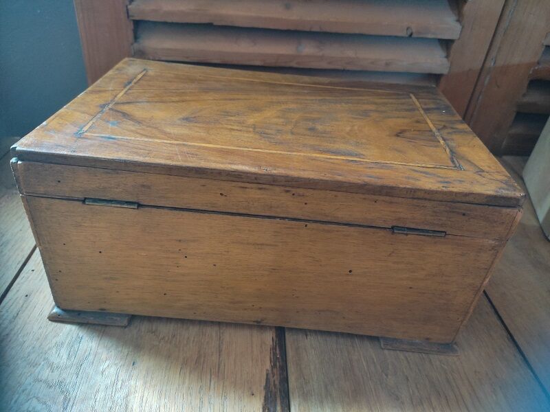 Box box solid wood marquetry lock Storage dp 112290