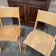 Pair of scandinavian chairs feet compass 1960