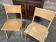 Paire de chaises scandinave pieds compas 1960