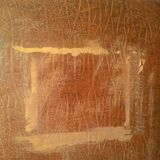 Large light brown cardboard suitcase and decorative vintage year 50 60 70 in very good condition