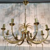 Brushed Metal and Gold Metal Pineapple Pendant in the Style of Maison Charl