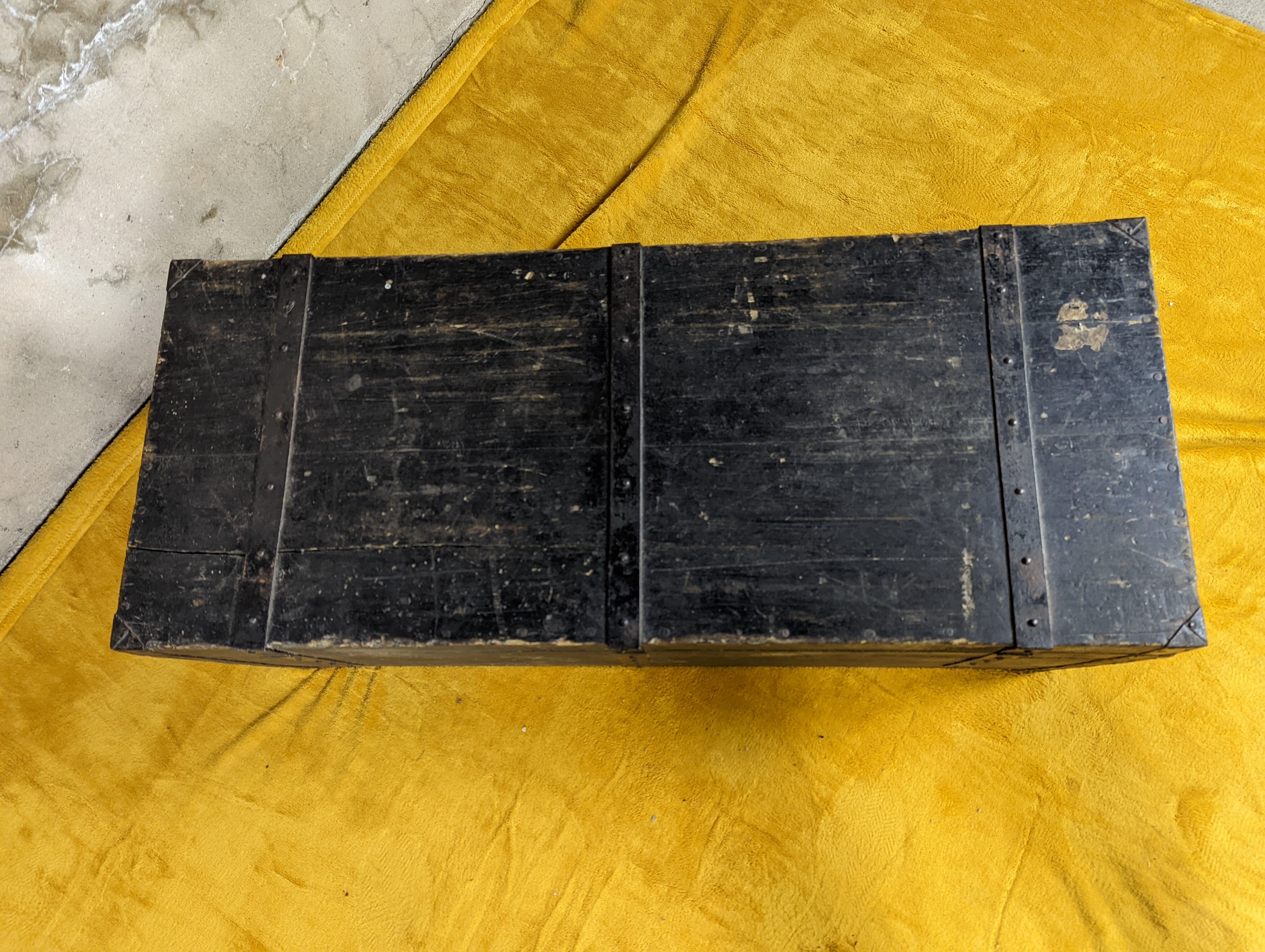 Antique travel trunk