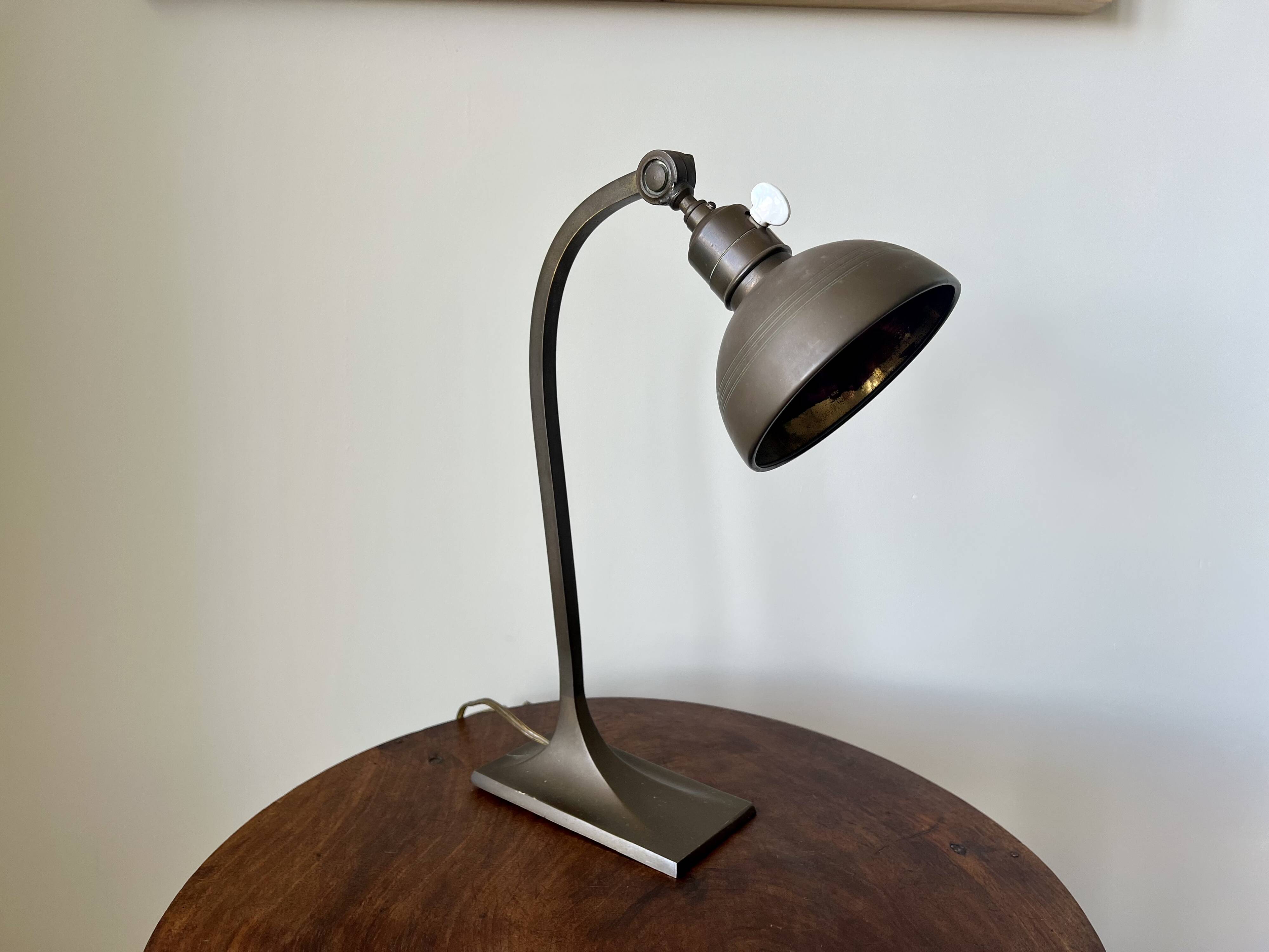 Art Deco brass table lamp, early 20th Century