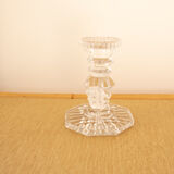 Worked glass candle holder
