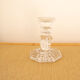 Worked glass candle holder
