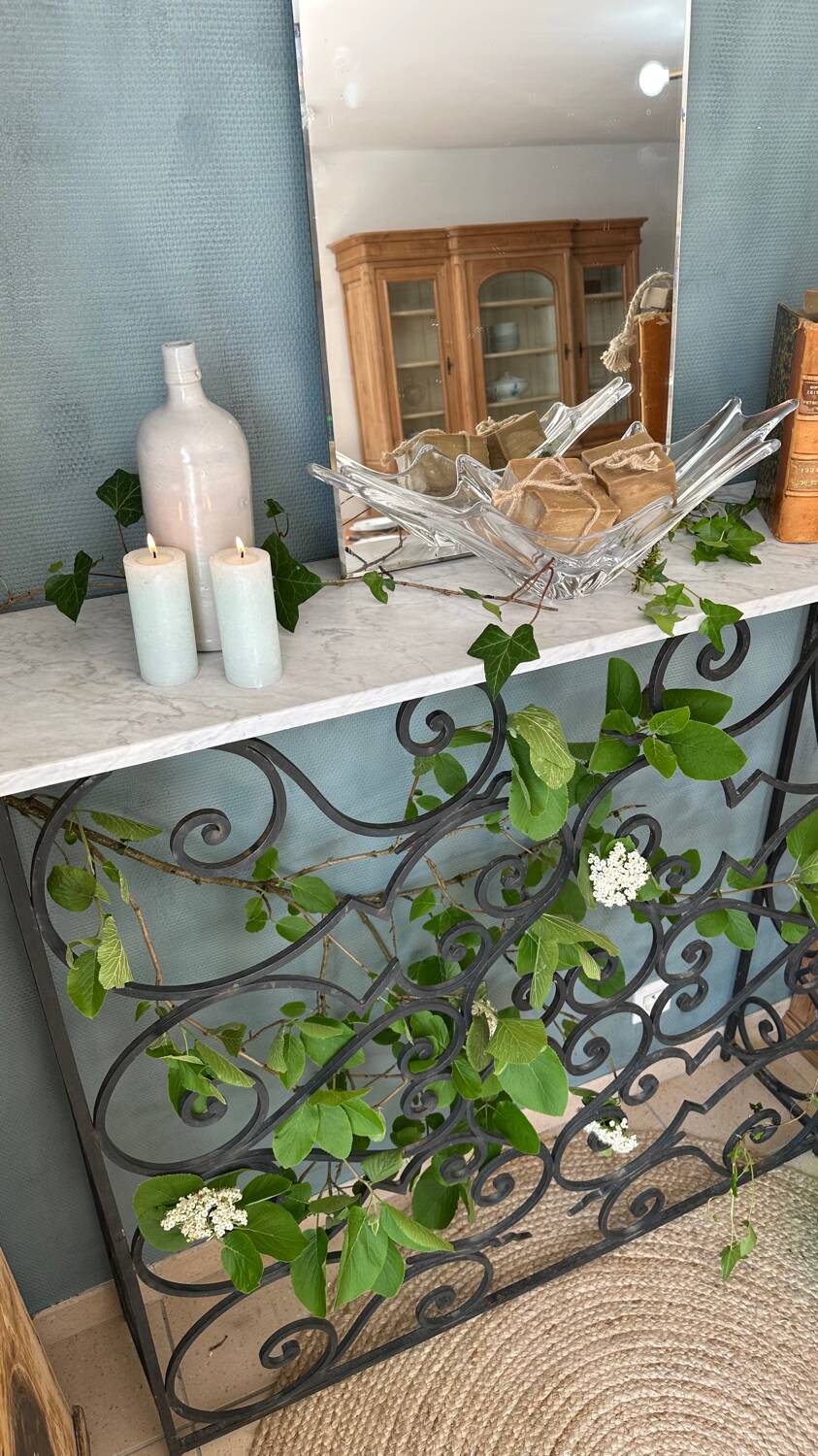 Wrought iron console