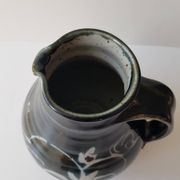 Glazed ceramic pitcher Signature identified signed Sceugau Coliutu