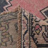 Pink & Navy Blue Persian Rug, 123x234Cm