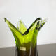 Large Vintage Green brown Hand Blown Crystal Glass Vase by Joska, Germany, 1970s