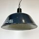 Industrial dark blue enamel pendant lamp from emax, 1960s