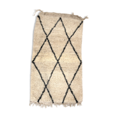 Moroccan Berber carpet Boujaad in Rhombus black 1, 31x0, 71m