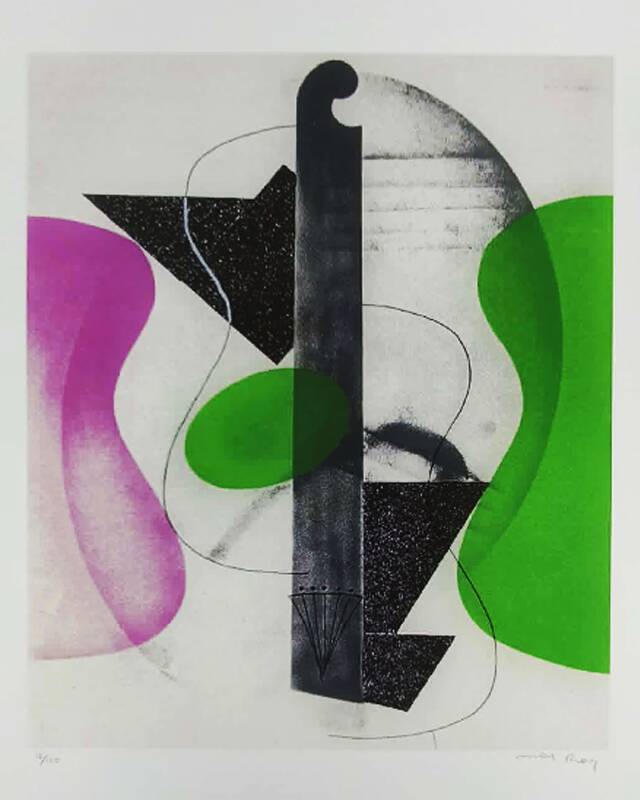 Limited Edition Lithograph by Man Ray from the 1970s. Signed by the author and numbered in pencil.