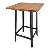 Black and raw pine high bar table