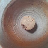 Salière et poivrière en grès vintage, signature à identifier