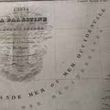 Large atlas map 1834 palestine & arabia petree by andriveau-goujon, history of the hebrews, plan