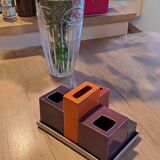 Lot of small multicolored ceramic vases