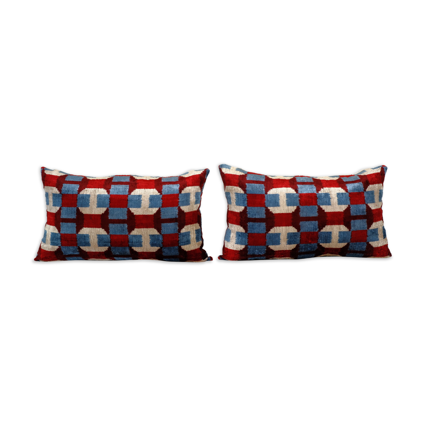 Set of two silk velvet pillow covers