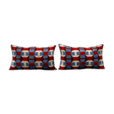 Paire de coussins ikat