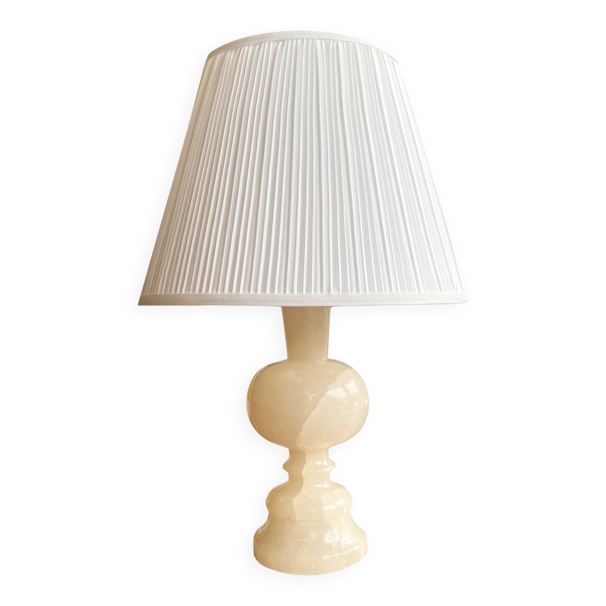 Vintage Alabaster Table Lamp, France, 1950s
