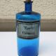 Old Blue Glass Apothecary Jar - Tinct: Cinamm