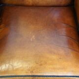 Sleek sheepskin Art Deco design armchair with beautiful details