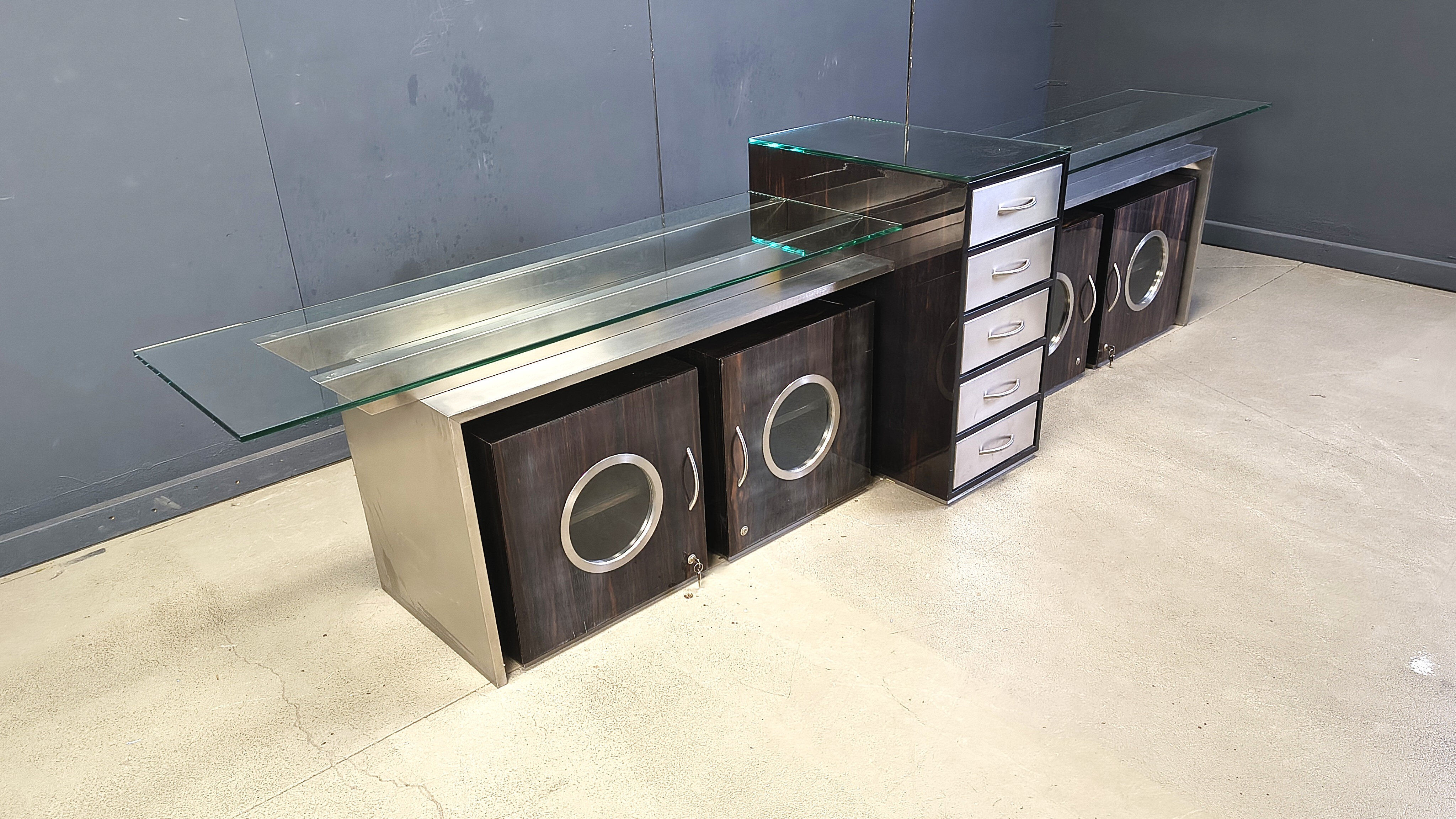 Postmodern custom made credenza, Belgium, 1970s