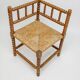 Classic vintage bobbin corner armchair
