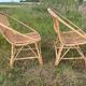 Pair of rattan armchairs