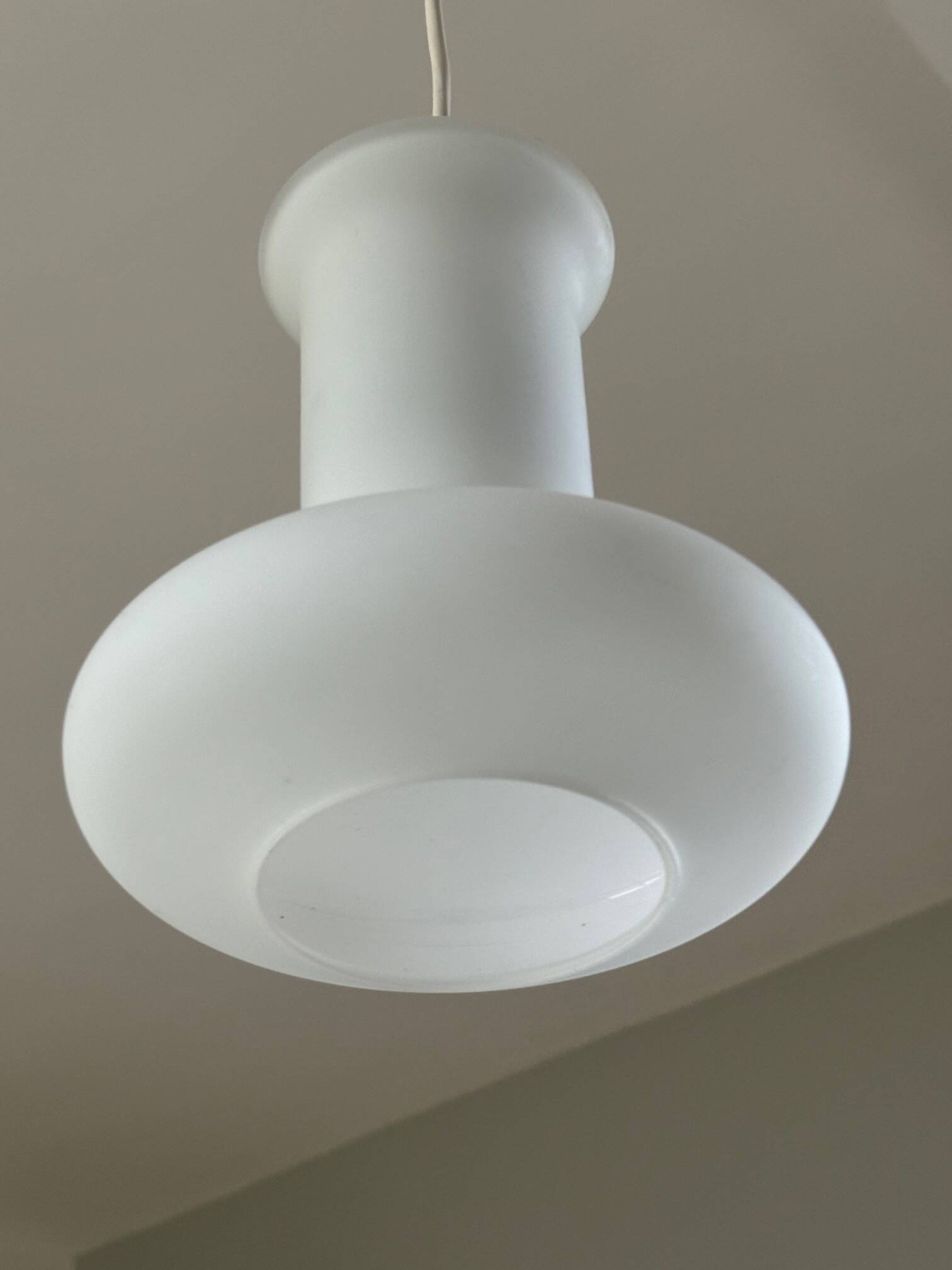 opaline pendant light - suede from the 70s