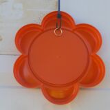Vintage mirror from the 70s orange plastic flower