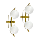 Pair of brass and glass