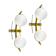 Pair of brass and glass