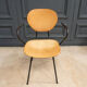 Office chair 1960 tubular seat skaï patina cream