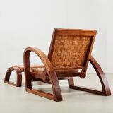Fauteuil + Ottoman Francis Jourdain France années 1920