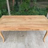 Louis XV extendable dining table from the 18th century, renovated in solid oak, 315cm