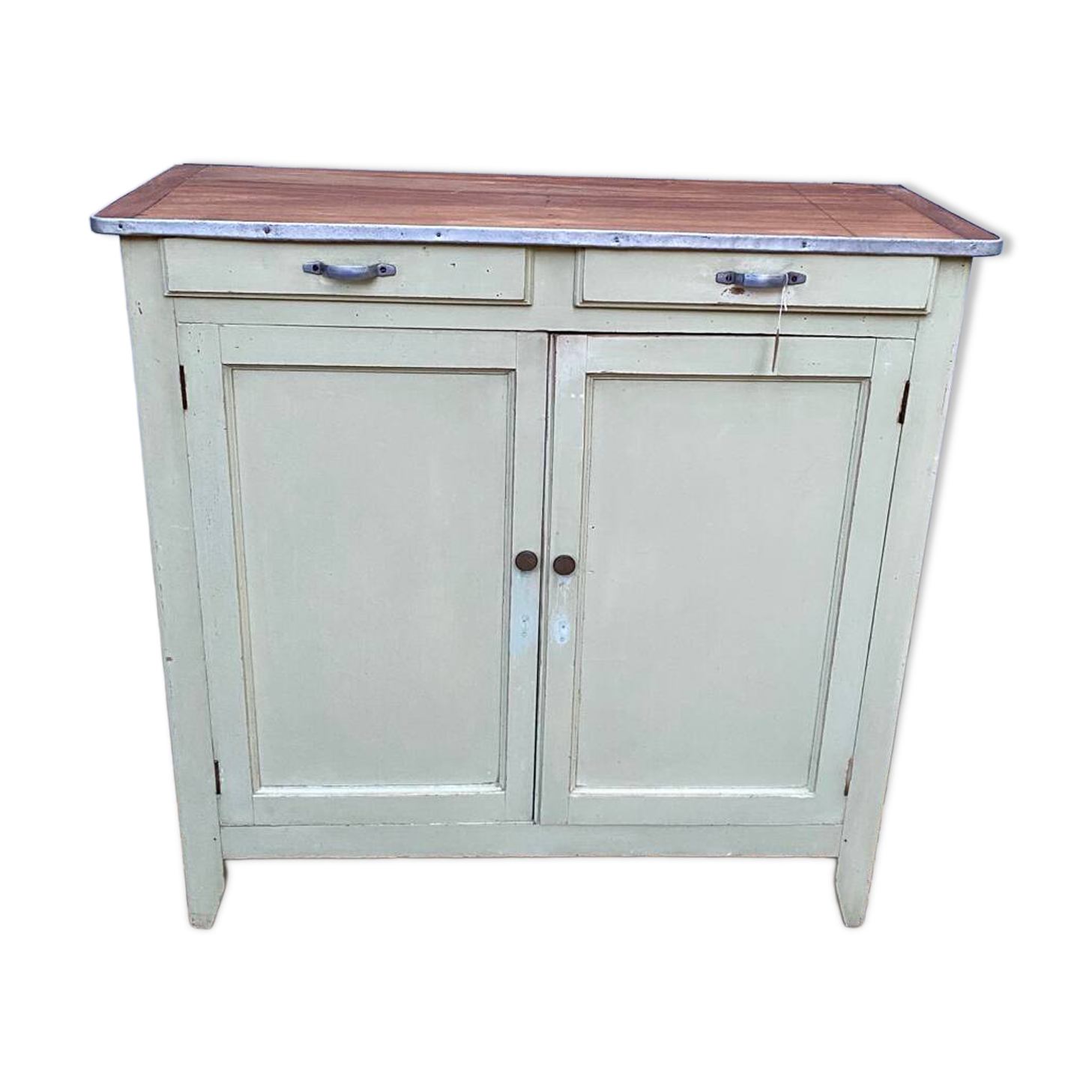 Buffet parisien vert vintage