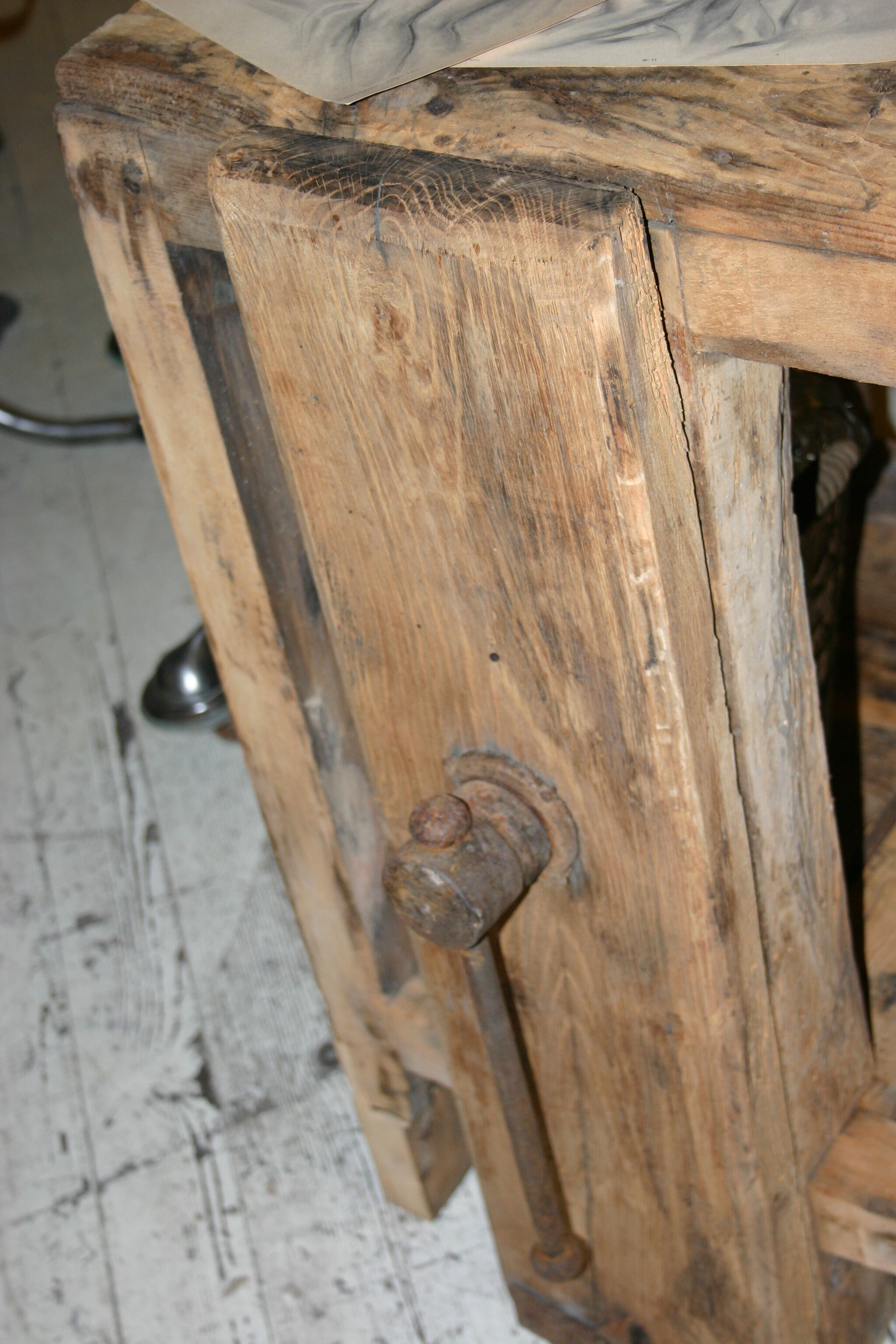 Pickled Carpenter Workbench