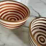 Set of 2 striped bowls