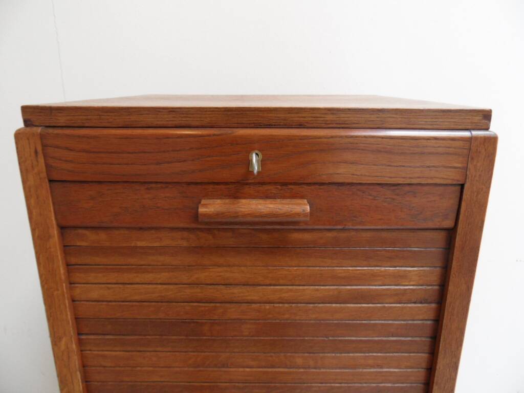 Vintage filing cabinet with roller shutter