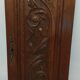 Pair of antique carved oak wood door panels