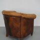 Fauteuil Club Vintage en Cuir Couleur Cognac, Pays-Bas