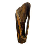 Old Candle Holder Michel MOLAC Driftwood Sculpture Vintage #C051
