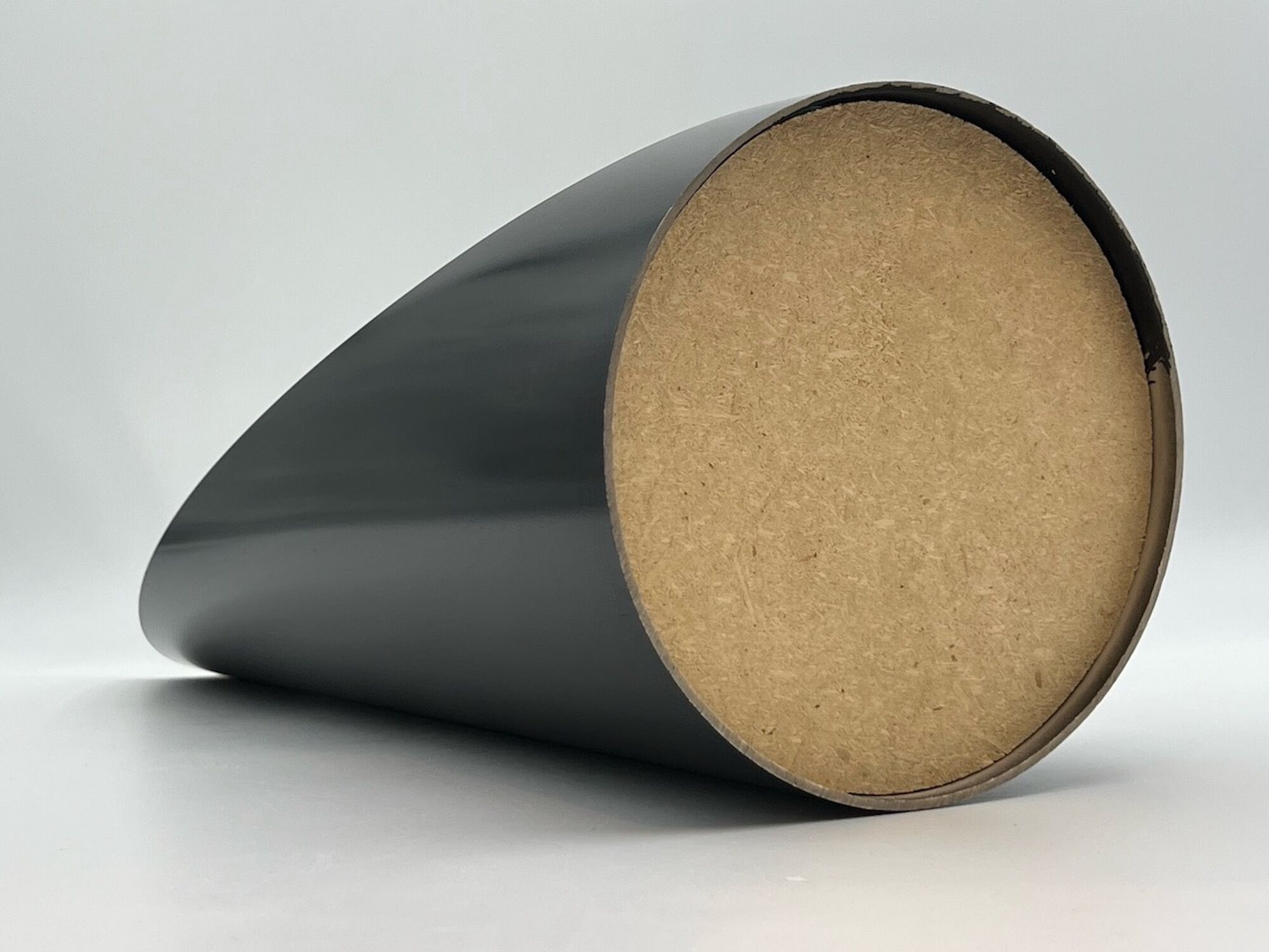 Unghia / lipstick lacquered black tabletop mirror, 70s