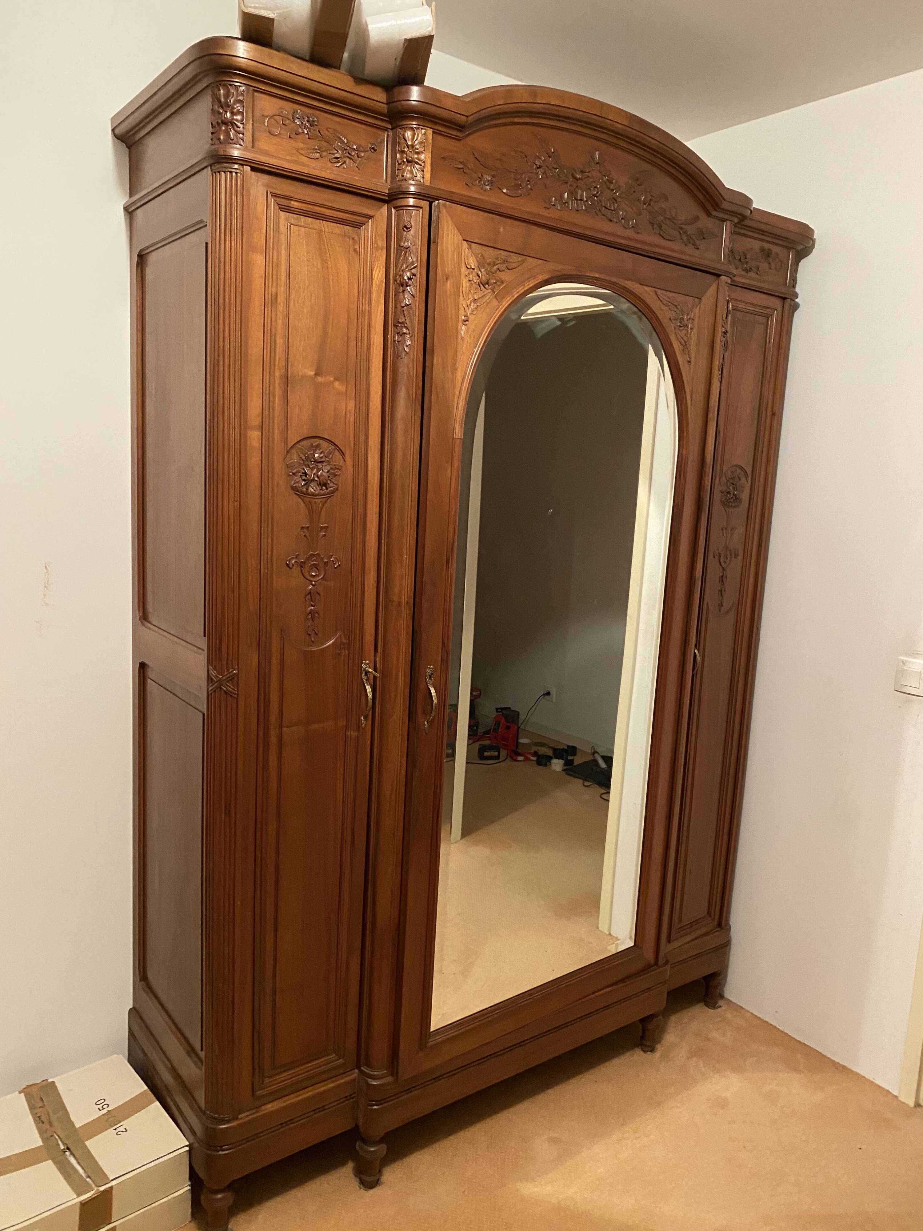 Antique walnut cabinet