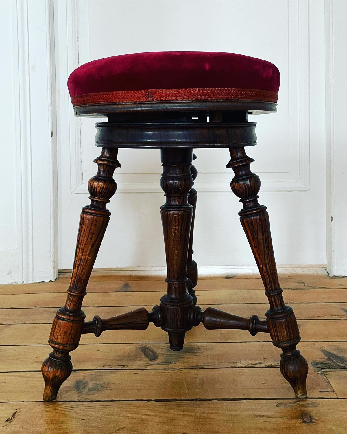 Nineteenth century rosewood piano stool