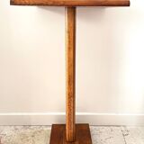 Vintage solid oak saddle plant holder